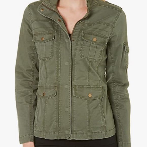 Kensie Cotton Fitted Utility Jacket 